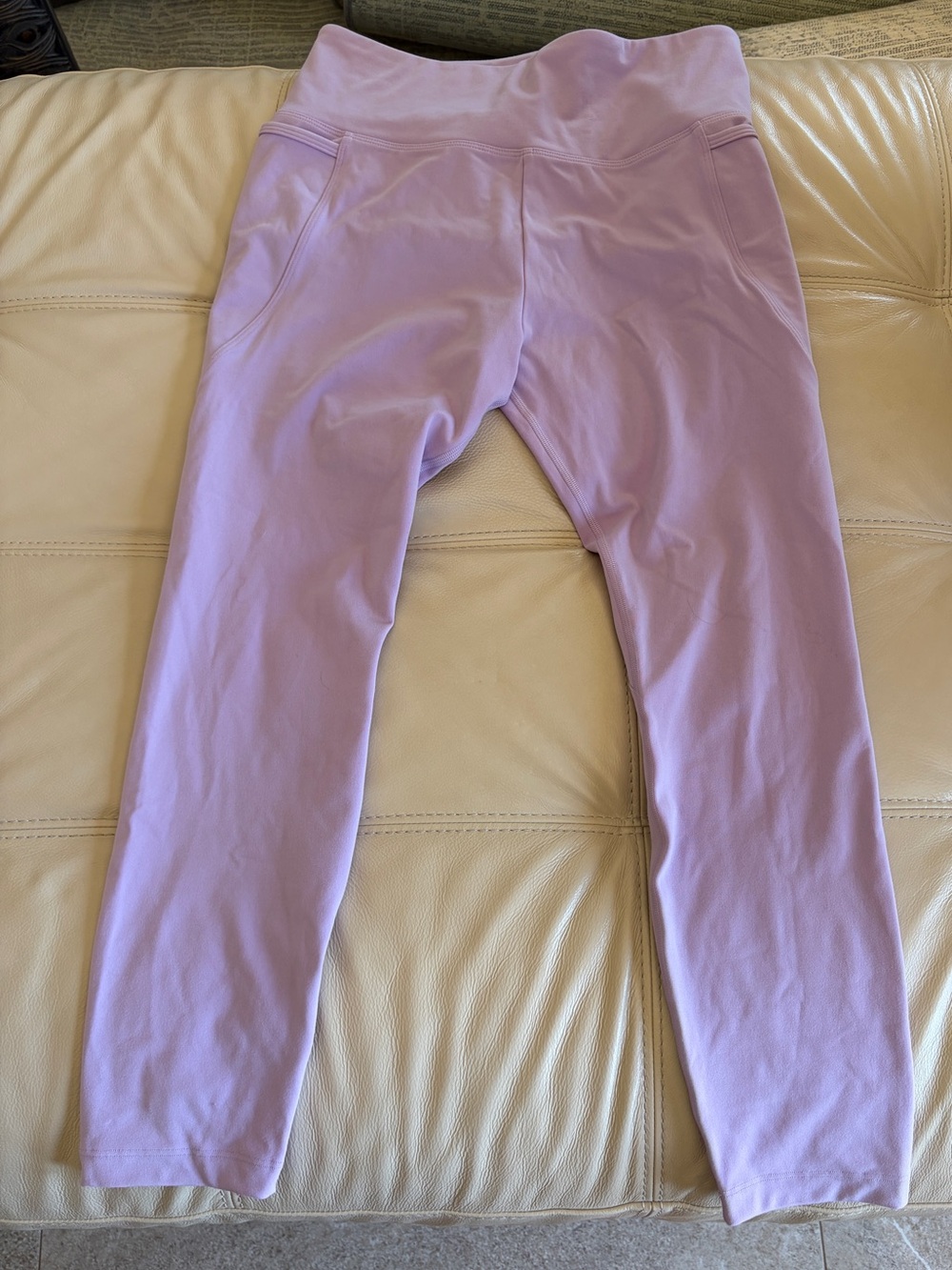 Lorna Jane Lavender Lilac High-Rise Amy ankle Leggings with pockets medium